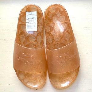 Coach leatherwear Ulyssa rubber solid sandal - Dark Gold